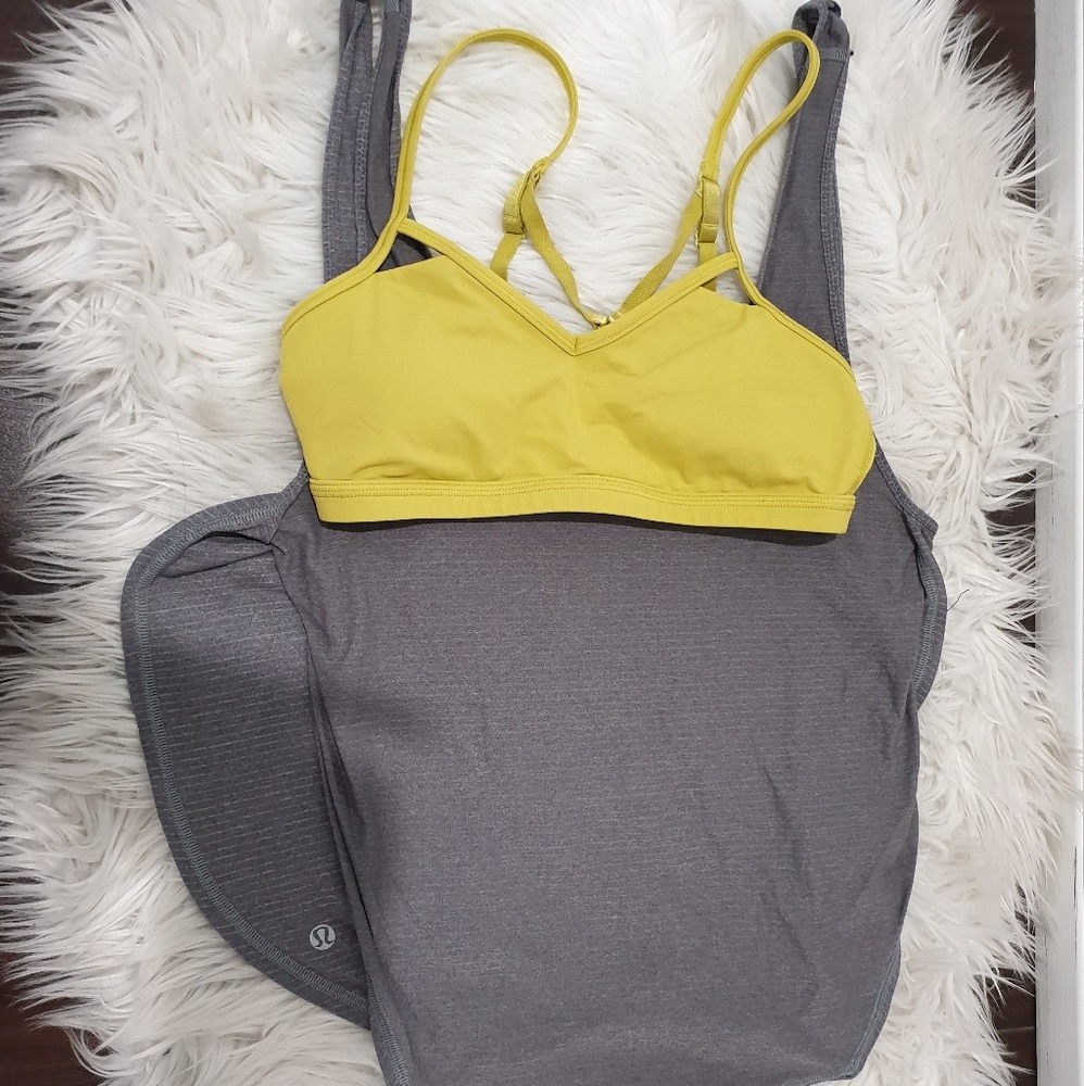 Size 4 Lululemon Athletica tank & bra set